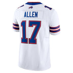 B.Bills #17 Josh Allen Player White Vapor F.U.S.E. Limited Ddoa Stitched Jerseys