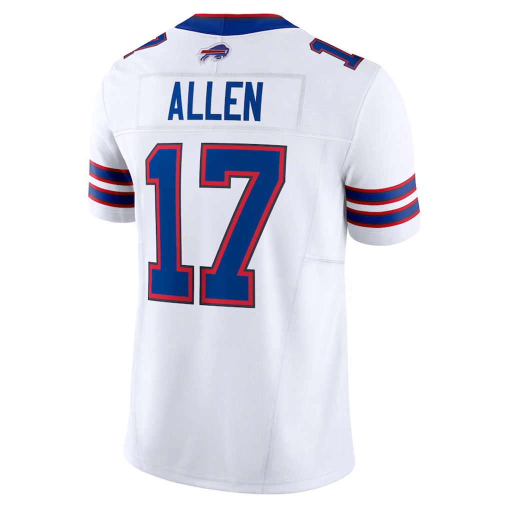 B.Bills #17 Josh Allen Player White Vapor F.U.S.E. Limited Ddoa Stitched Jerseys