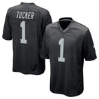 LV.Raiders #1 Tre Tucker Player Black Home Game Ddoa Stitched Jerseys