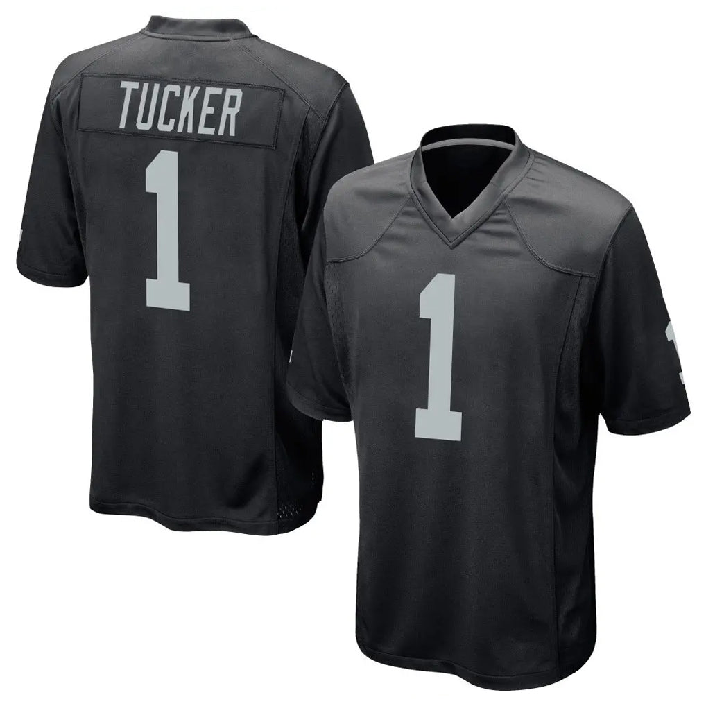 LV.Raiders #1 Tre Tucker Player Black Home Game Ddoa Stitched Jerseys