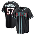 A.Diamondbacks #57 Eduardo Rodriguez Player Black Home Game Ddoa Stitched Jerseys