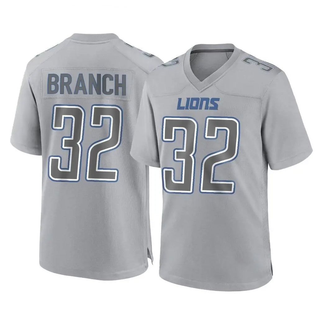D.Lions #32 Brian Branch Player Gray Atmosphere Fashion Home Game Ddoa Stitched Jerseys