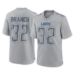 D.Lions #32 Brian Branch Player Gray Atmosphere Fashion Home Game Ddoa Stitched Jerseys