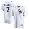 D.Tigers #7 Kevin McGonigle Player White Home Limited Ddoa Stitched Jerseys