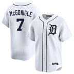 D.Tigers #7 Kevin McGonigle Player White Home Limited Ddoa Stitched Jerseys