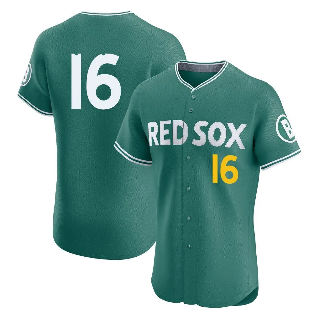B.Red Sox #16 Jarren Duran Player Green City Connect Limited Elite Home Game Ddoa Stitched Jerseys