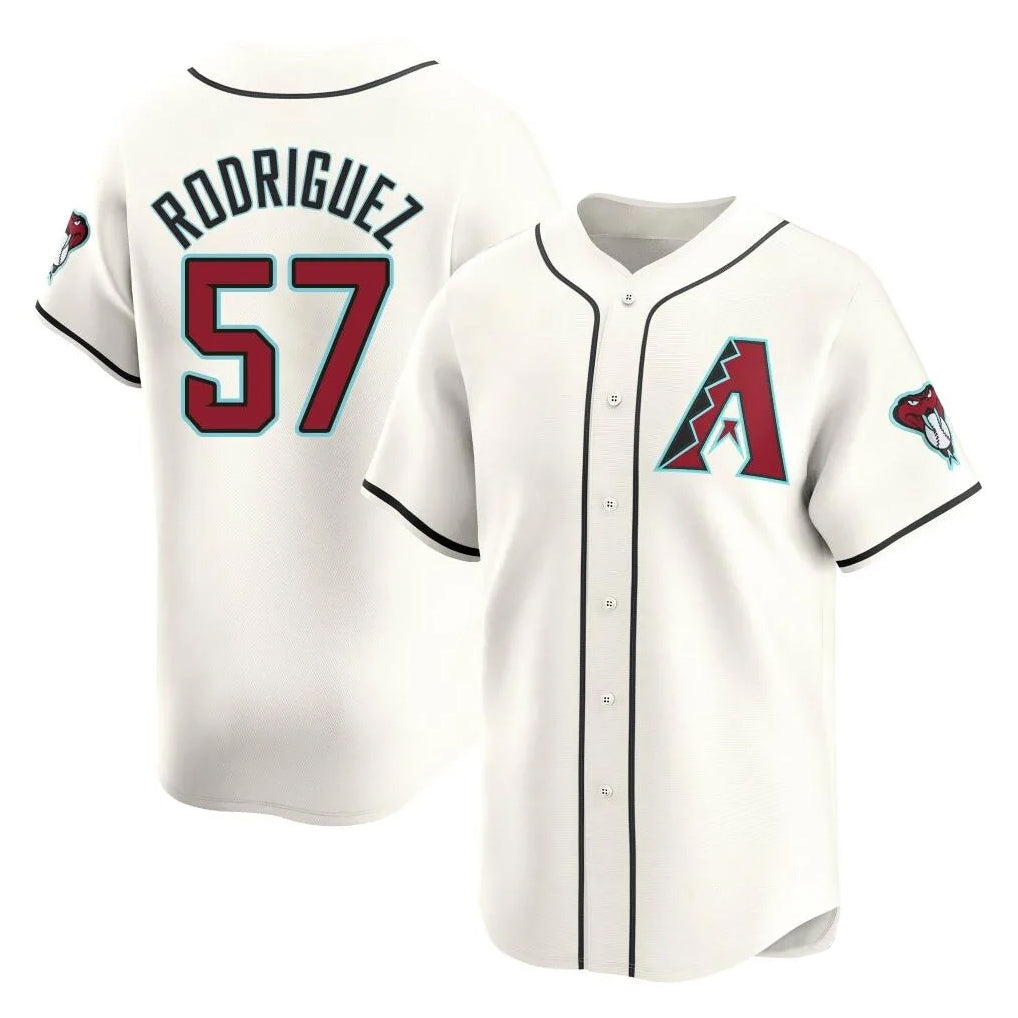 A.Diamondbacks #57 Eduardo Rodriguez Player Cream Limited Home Game Ddoa Stitched Jerseys