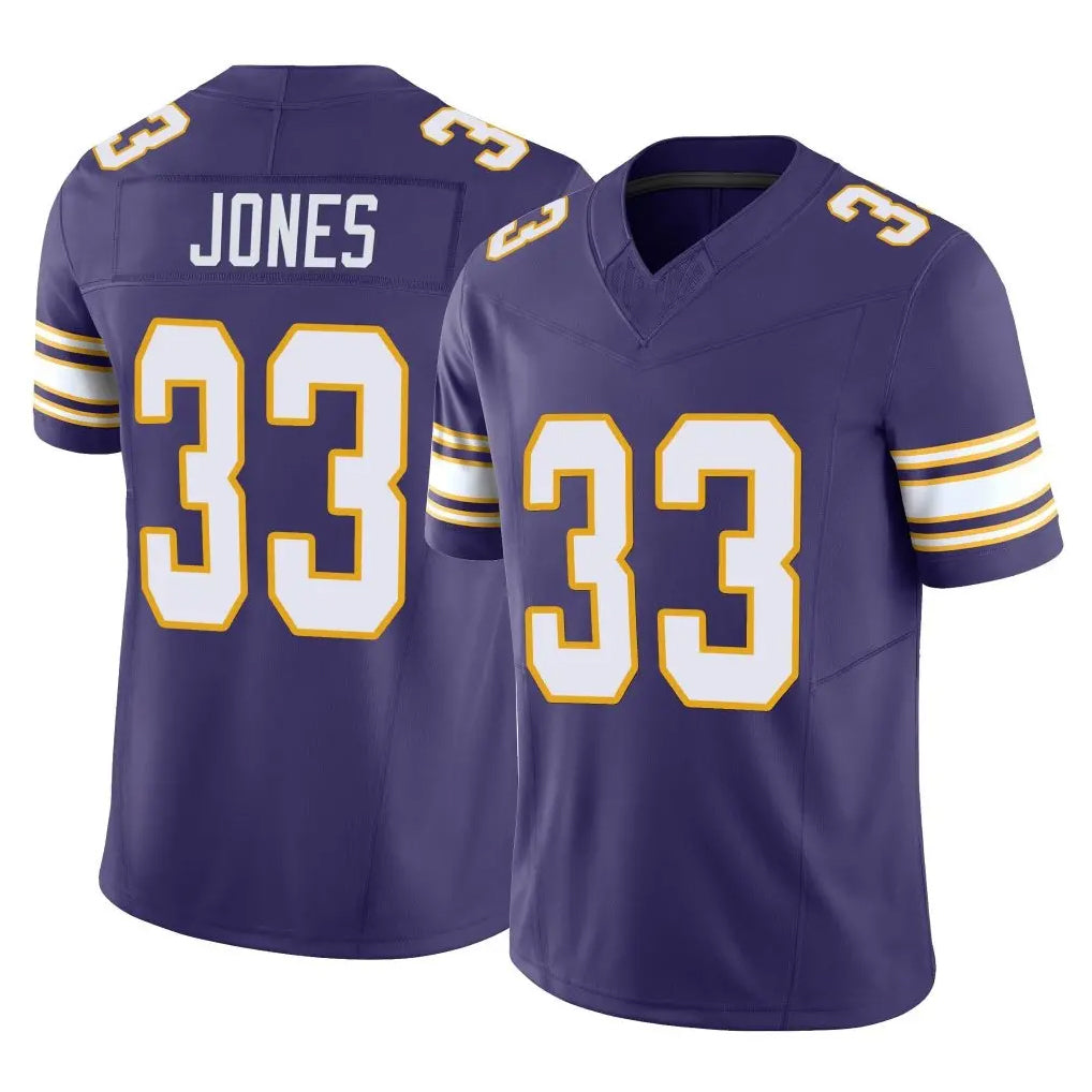 M.Vikings #33 Aaron Jones Sr. Player Purple Limited Classic Vapor F.U.S.E. Home Game Ddoa Stitched Jerseys