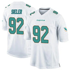 M.Dolphins #92 Zach Sieler Player White Home Game Ddoa Stitched Jerseys