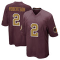 W.Commanders #2 Amik Robertson Player Burgundy Alternate Home Game Ddoa Stitched Jerseys