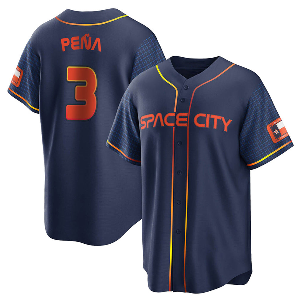 H.Astros #3 Jeremy Pe?a Player Navy City Connect Home Game Ddoa Stitched Jerseys