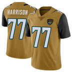 J.Jaguars #77 Anton Harrison Player Gold Vapor Limited Home Game Ddoa Stitched Jerseys