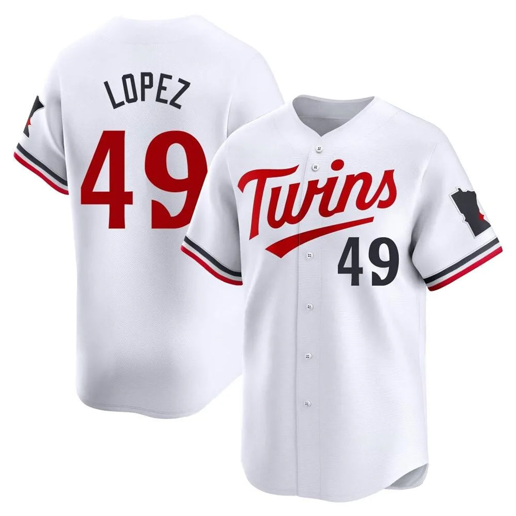 M.Twins #49 Pablo Lopez Player White Home Limited Ddoa Stitched Jerseys