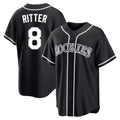 C.Rockies #8 Ryan Ritter Player Black Fashion Out Home Game Ddoa Stitched Jerseys