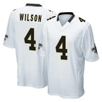 NO.Saints #4 Zach Wilson Player White Home Game Ddoa Stitched Jerseys