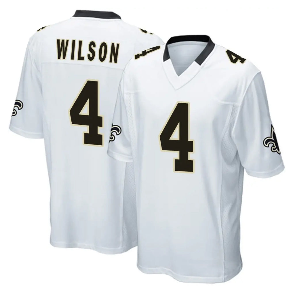 NO.Saints #4 Zach Wilson Player White Home Game Ddoa Stitched Jerseys