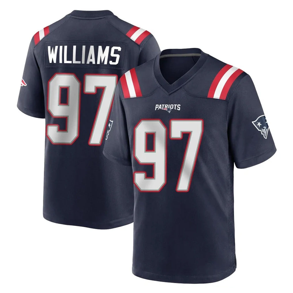 NE.Patriots #97 Milton Williams Player Navy Home Game Ddoa Stitched Jerseys