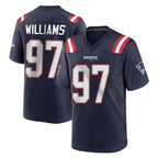 NE.Patriots #97 Milton Williams Player Navy Home Game Ddoa Stitched Jerseys