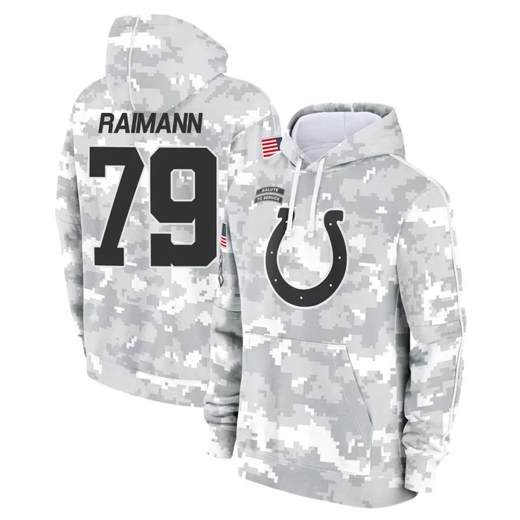IN.Colts #79 Bernhard Raimann Player Arctic Camo Salute to Service Hoodies Limited Game Ddoa Stitched Jerseys