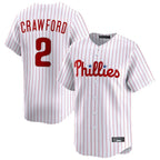 P.Phillies #2 Justin Crawford Player White Home Limited Ddoa Stitched Jerseys