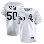 C.White Sox #50 Lenyn Sosa Player White Stripe Limited Home Ddoa Stitched Jerseys