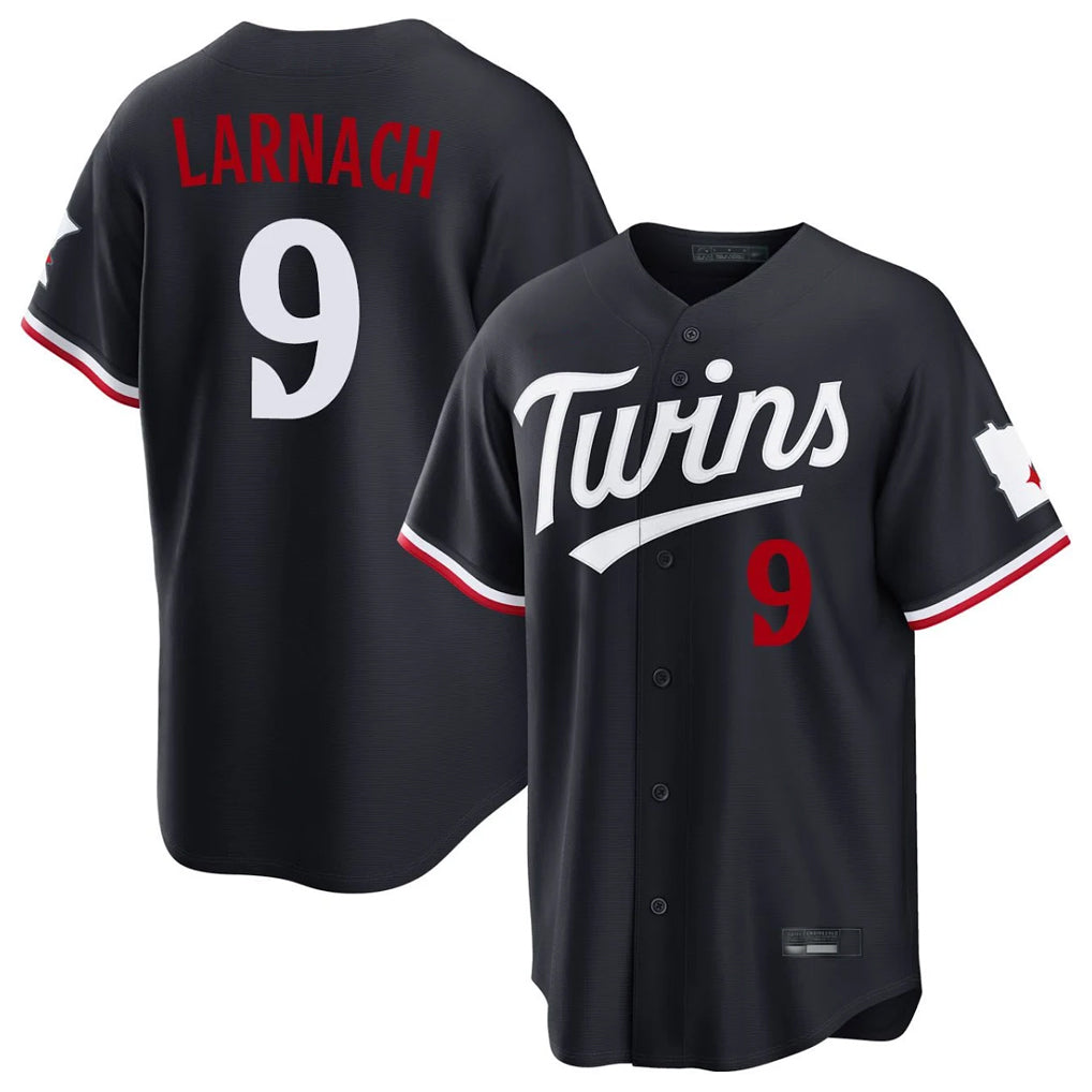 M.Twins #9 Trevor Larnach Player Navy Home Game Ddoa Stitched Jerseys