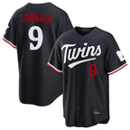 M.Twins #9 Trevor Larnach Player Navy Home Game Ddoa Stitched Jerseys