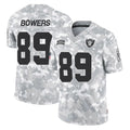 LV.Raiders #89 Brock Bowers Player Arctic Camo Salute To Service Limited Game Ddoa Stitched Jerseys