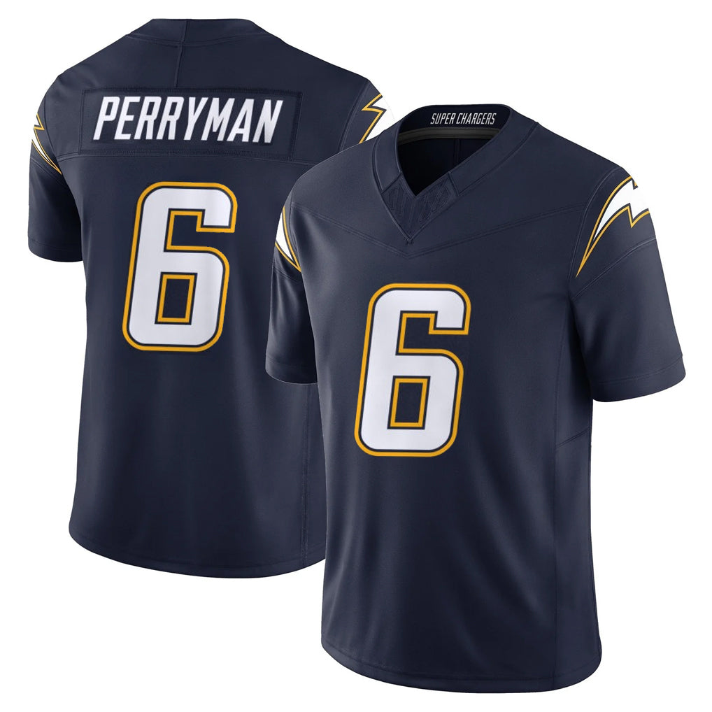 LA.Chargers #6 Denzel Perryman Player Navy Vapor F.U.S.E. Limited Home Game Ddoa Stitched Jerseys