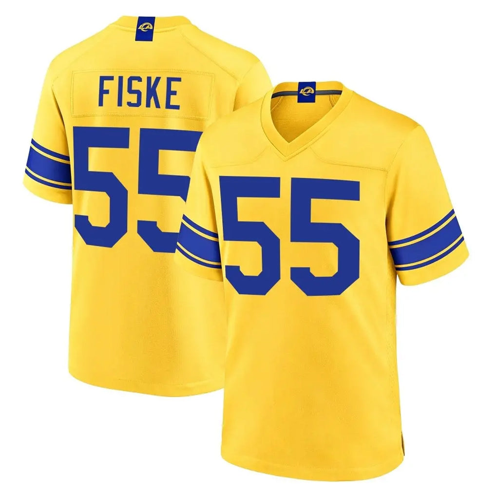 LA.Rams #55 Braden Fiske Player Gold Classic Sol Home Game Ddoa Stitched Jerseys