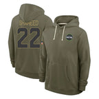 S.Seahawks #22 Rashid Shaheed Player Olive Salute to Service Pullover Hoodies Limited Ddoa Stitched Jerseys