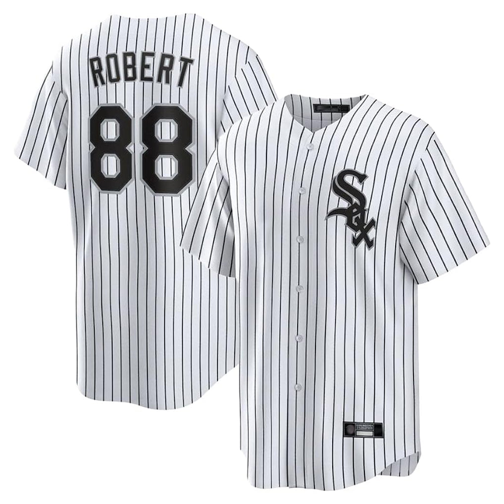 C.White Sox #88 Luis Robert Jr Player White Stripe Home Game Ddoa Stitched Jerseys