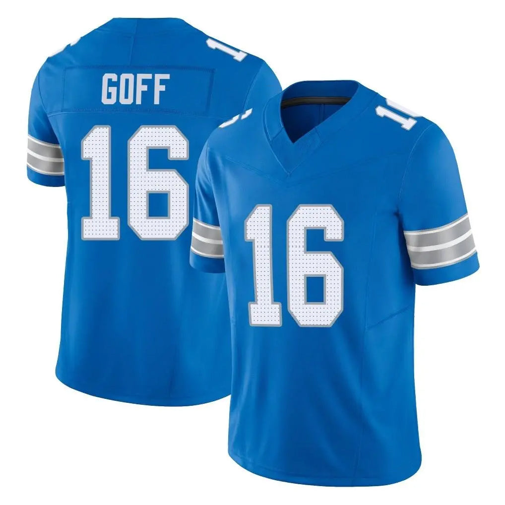 D.Lions #16 Jared Goff Player Blue Limited Vapor F.U.S.E. Alternate Home Game Ddoa Stitched Jerseys