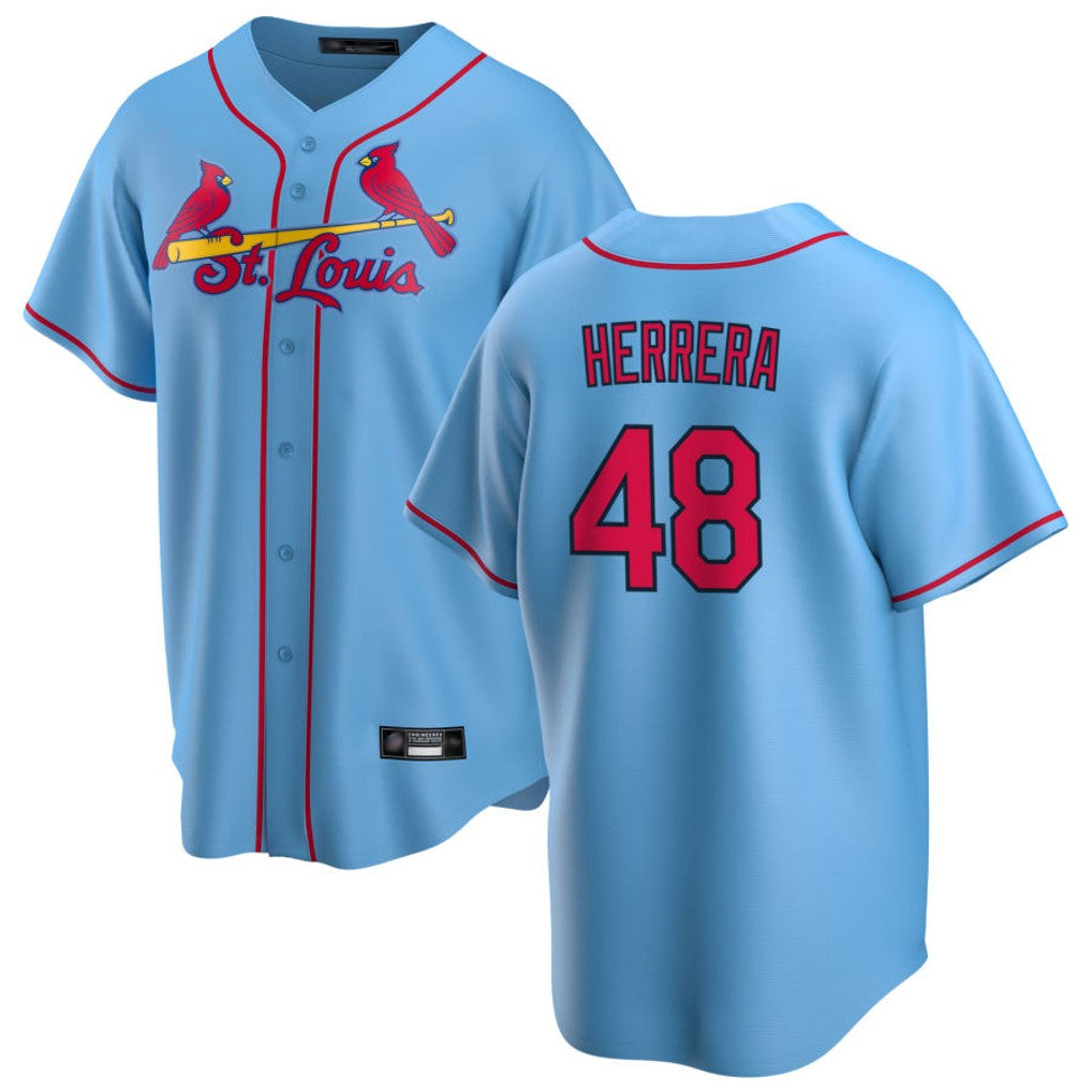 St. Louis Cardinals #48 Ivan Herrera Player Light Blue  Home Game Ddoa Stitched Jerseys
