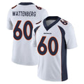 D.Broncos #60 Luke Wattenberg Player White Vapor Untouchable Limited Home Game Ddoa Stitched Jerseys
