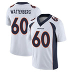 D.Broncos #60 Luke Wattenberg Player White Vapor Untouchable Limited Home Game Ddoa Stitched Jerseys
