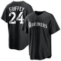 S.Mariners #24 Ken Griffey Jr Player Black Home Limited Ddoa Stitched Jerseys