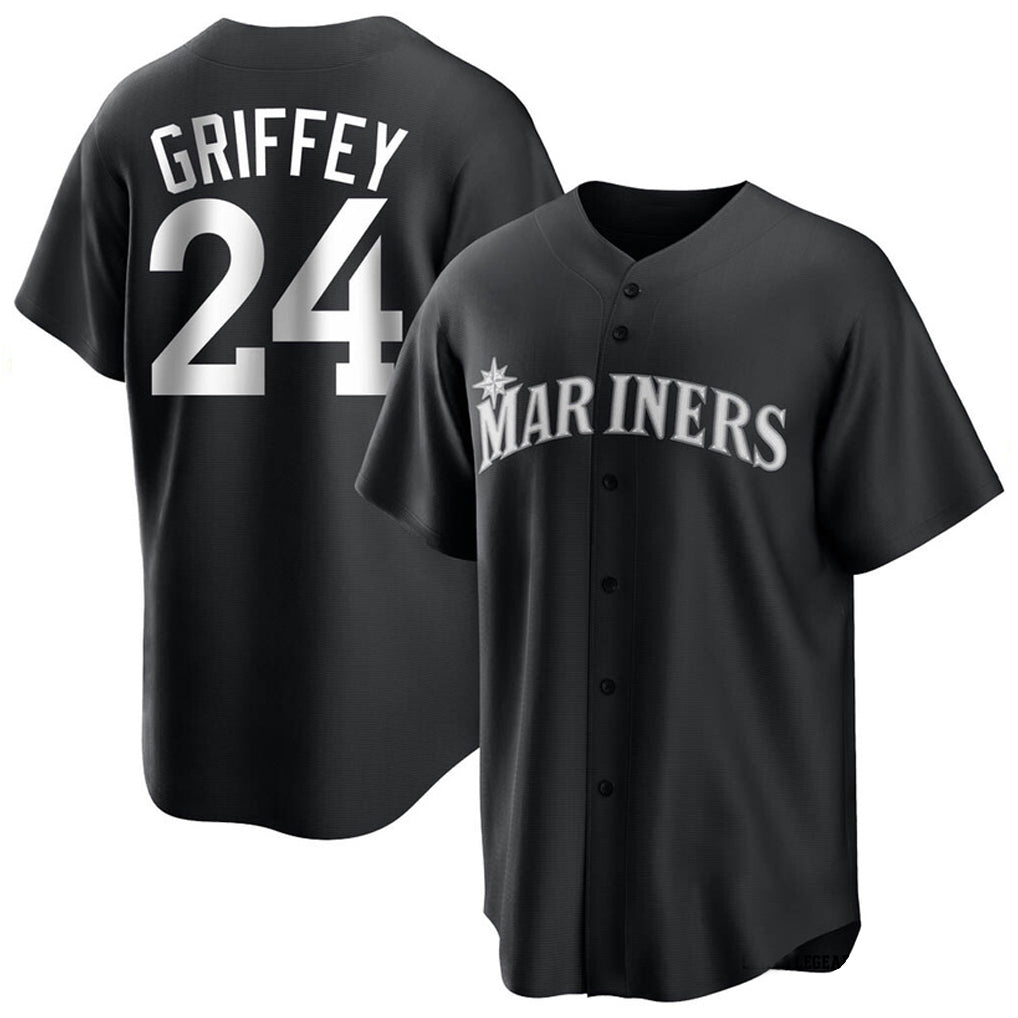 S.Mariners #24 Ken Griffey Jr Player Black Home Limited Ddoa Stitched Jerseys