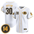 C.Reds #30 Ken Griffey Player White-Gold Vapor Premier Limited Home Ddoa Stitched Jerseys