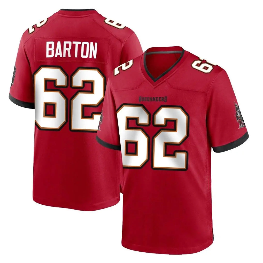 TB.Buccaneers #62 Graham Barton Player Red Home Game Ddoa Stitched Jerseys
