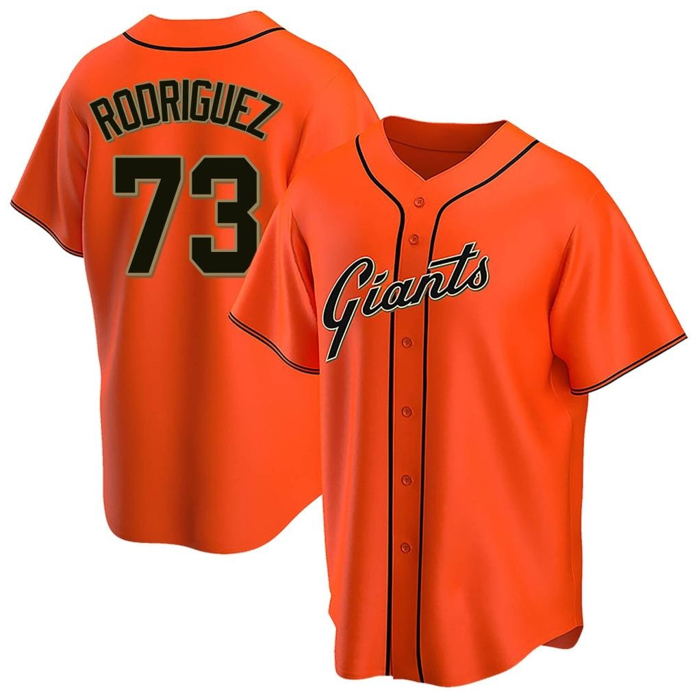SF.Giants #73 Randy Rodriguez Player Orange Home Game Ddoa Stitched Jerseys