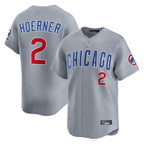 C.Cubs #2 Nico Hoerner Player Gray Road Limited Home Ddoa Stitched Jerseys