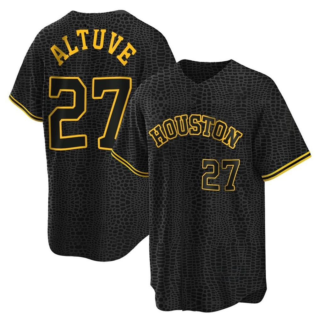 H.Astros #27 Jose Altuve Player Snake Skin City Home Game Ddoa Stitched Jerseys