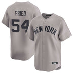 NY.Yankees #54 Max Fried Player Gray Limited Home Ddoa Stitched Jerseys
