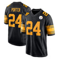 P.Steelers #24 Joey Porter Jr. Player Black Color Rush Home Game Ddoa Stitched Jerseys