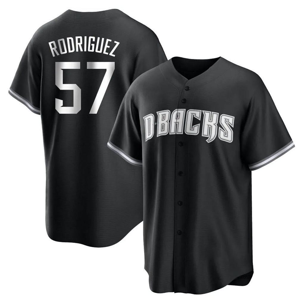 A.Diamondbacks #57 Eduardo Rodriguez Player Black Game Home Ddoa Stitched Jerseys