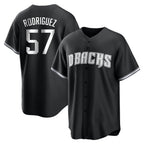 A.Diamondbacks #57 Eduardo Rodriguez Player Black Game Home Ddoa Stitched Jerseys