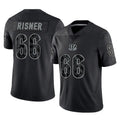 C.Bengals #66 Dalton Risner Player Black Reflective Limited Game Ddoa Stitched Jerseys