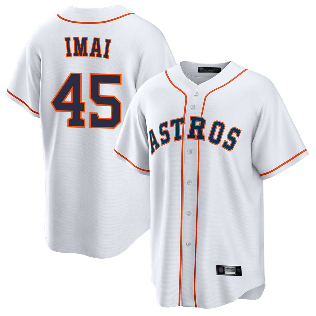 H.Astros #45 Tatsuya Imai Player White Home Game Ddoa Stitched Jerseys