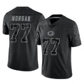 GB.Packers #77 Jordan Morgan Player Black Reflective Limited Home Game Ddoa Stitched Jerseys